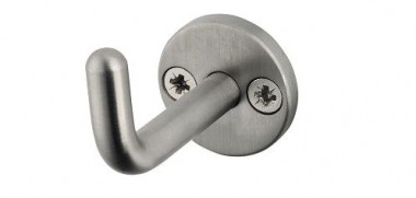 Satin stainless steel coat hook - designer